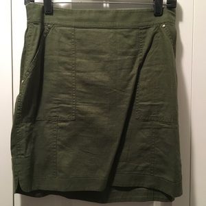 Green Linen Skirt Size 2 White House Black Market